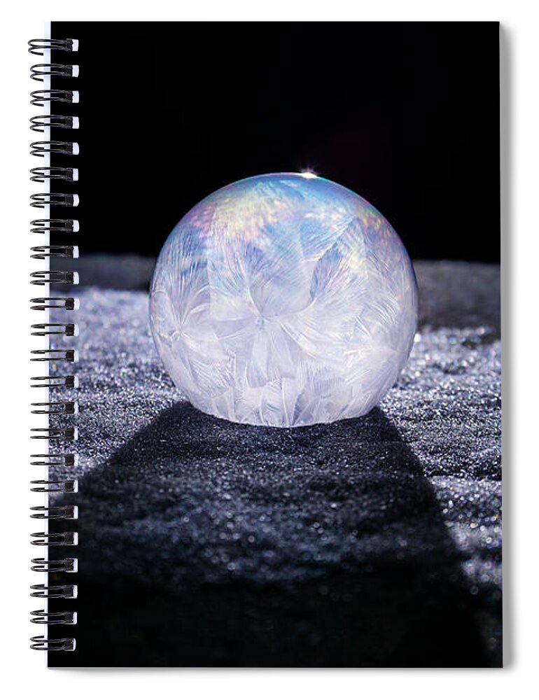Snow Spiral Notebook featuring the photograph Arctic Blast Bubble by Amanda Jones