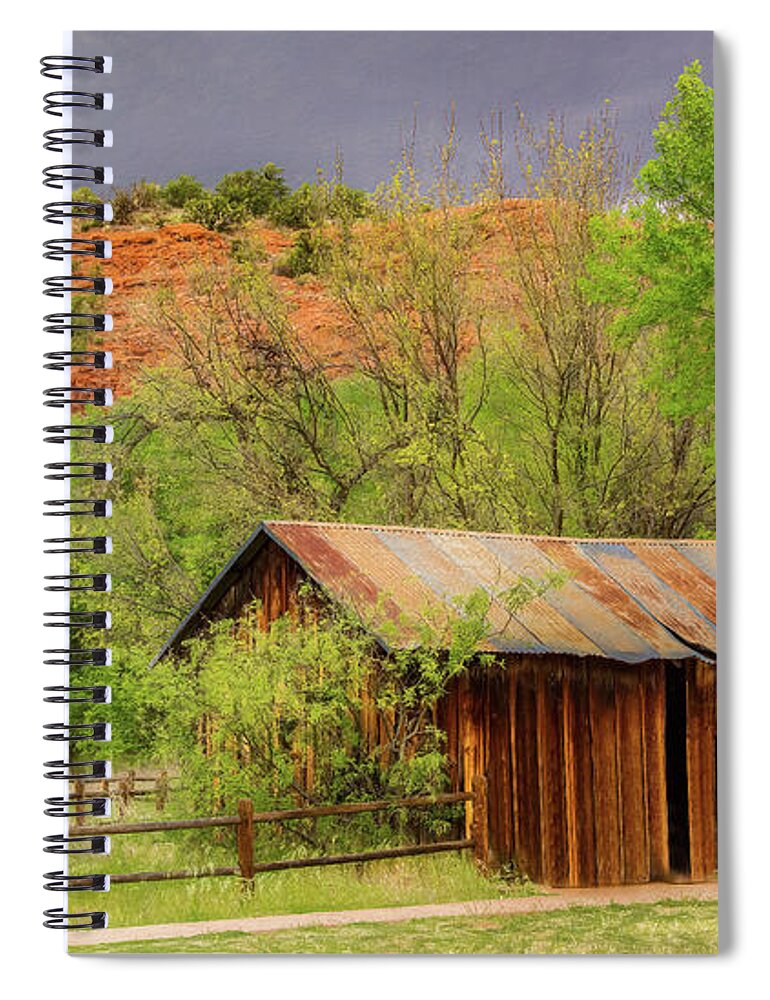  Spiral Notebook featuring the photograph Arizona Rustic by Marcy Wielfaert