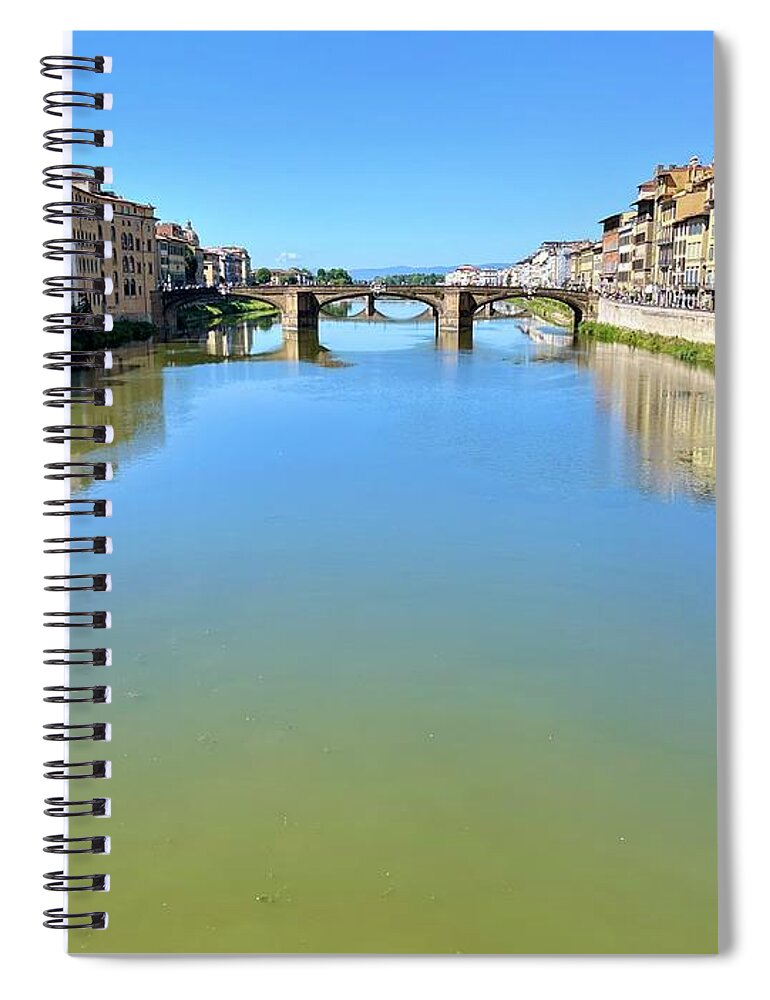  Spiral Notebook featuring the photograph Arno Sunny Day by Judy Frisk