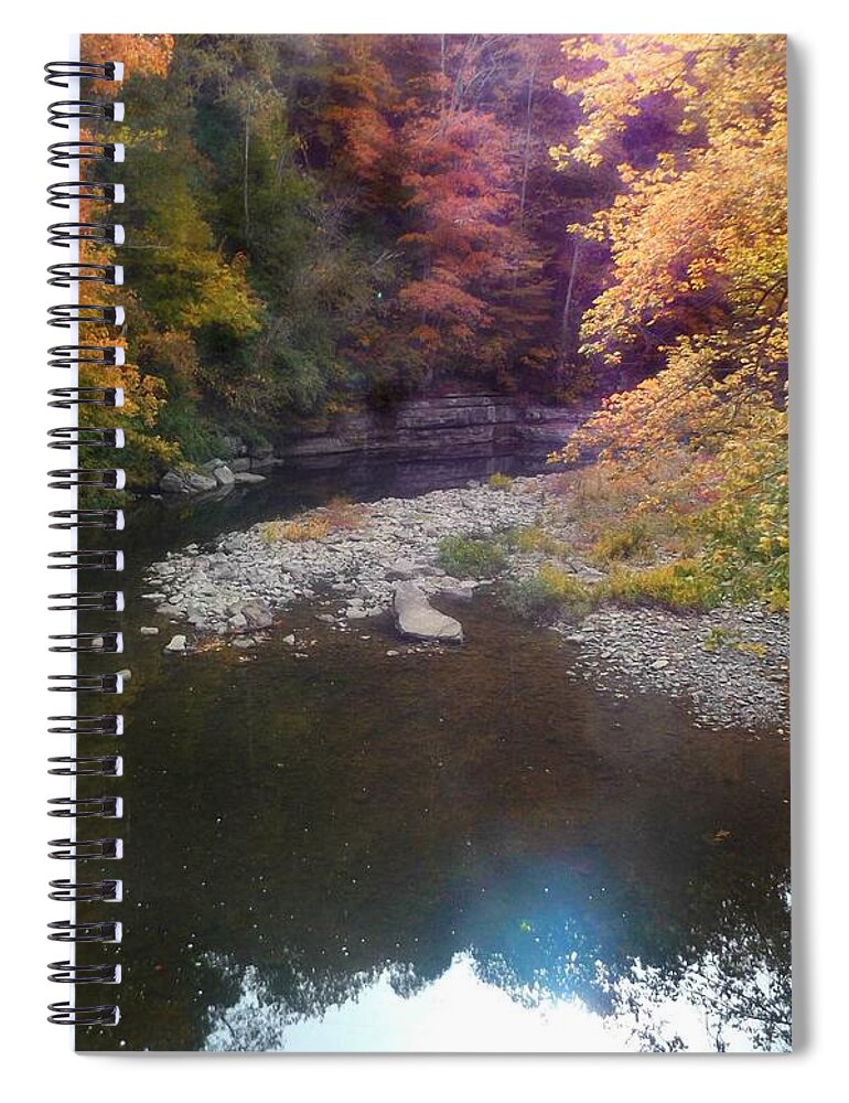 Fall Spiral Notebook featuring the photograph Around the Bend by David Neace CPX