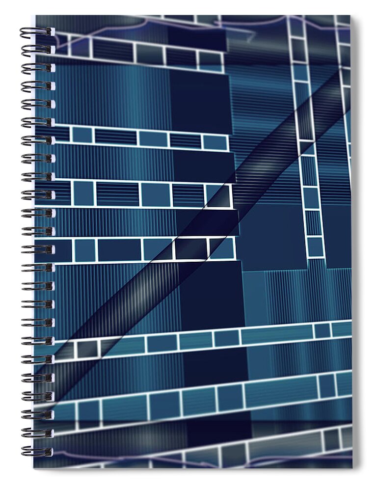 Abstract Spiral Notebook featuring the digital art Art 05.11.2021 - 01 by Marko Sabotin