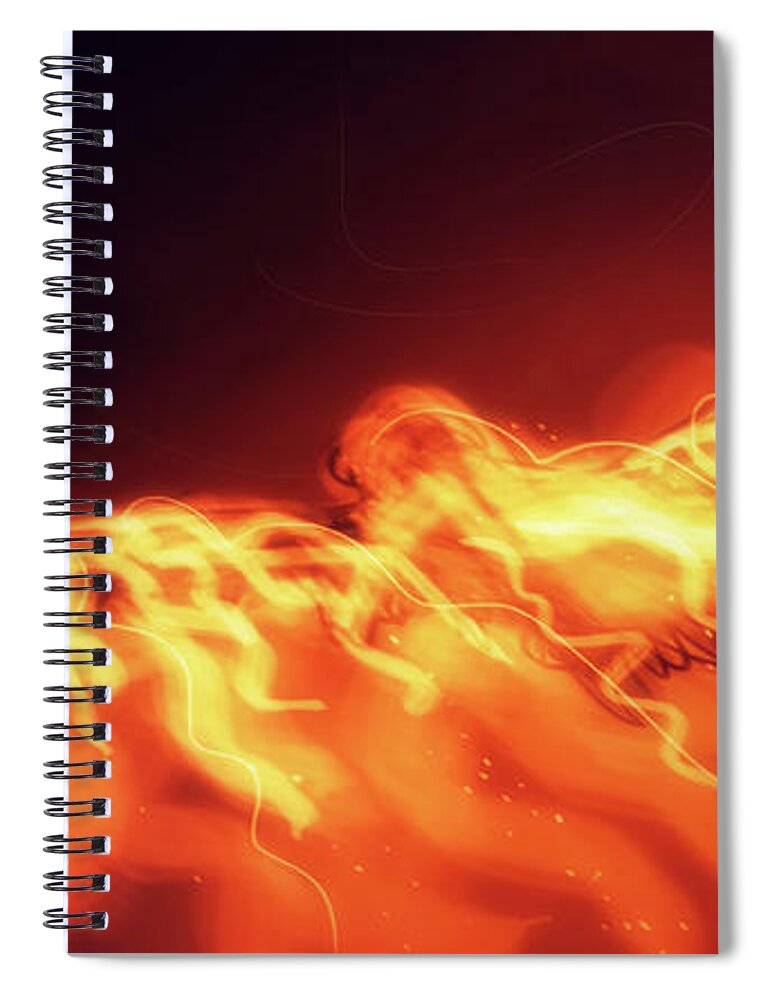 Eagles Spiral Notebook featuring the digital art Art - Eagle of Fire by Matthias Zegveld