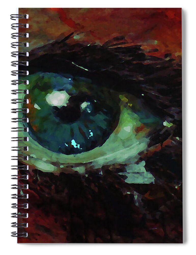 Abstract Spiral Notebook featuring the painting Art in the eyes by Marcello Cicchini