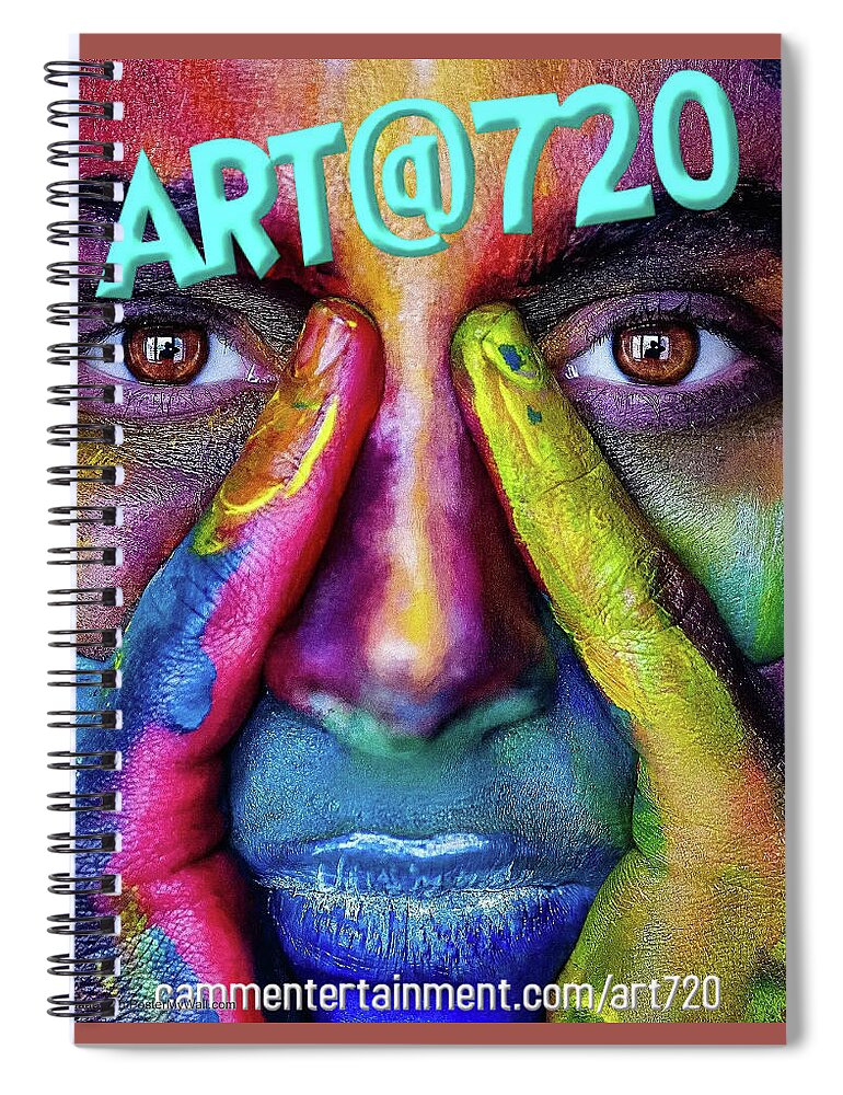  Spiral Notebook featuring the digital art Art@720 Backdrop by Tony Camm