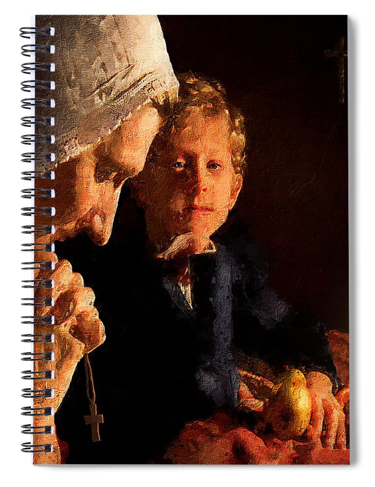 Renaissance Spiral Notebook featuring the digital art Artist by Mark Allen