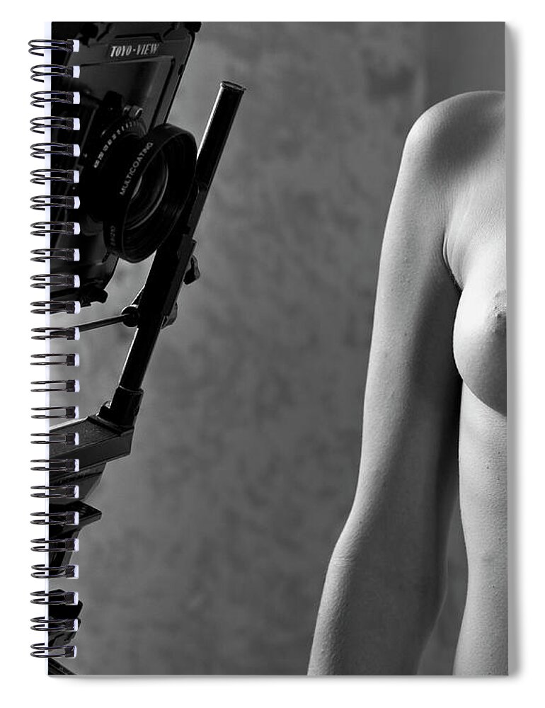 Artistic Spiral Notebook featuring the photograph Artistic female nude photography v14 by Eran Turgeman Prints