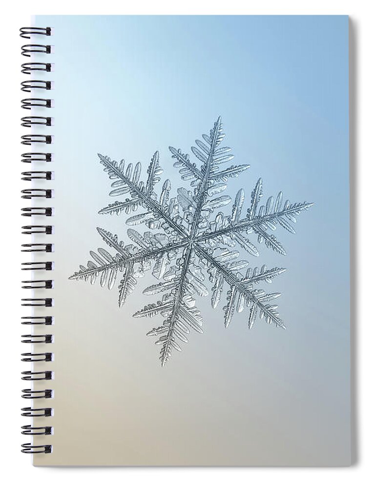 Snowflake Spiral Notebook featuring the photograph Snowflake photo - Silverware by Alexey Kljatov