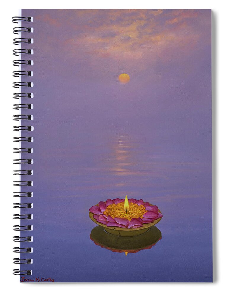 Sympathy Card Spiral Notebook featuring the painting Requiem by Brian McCarthy