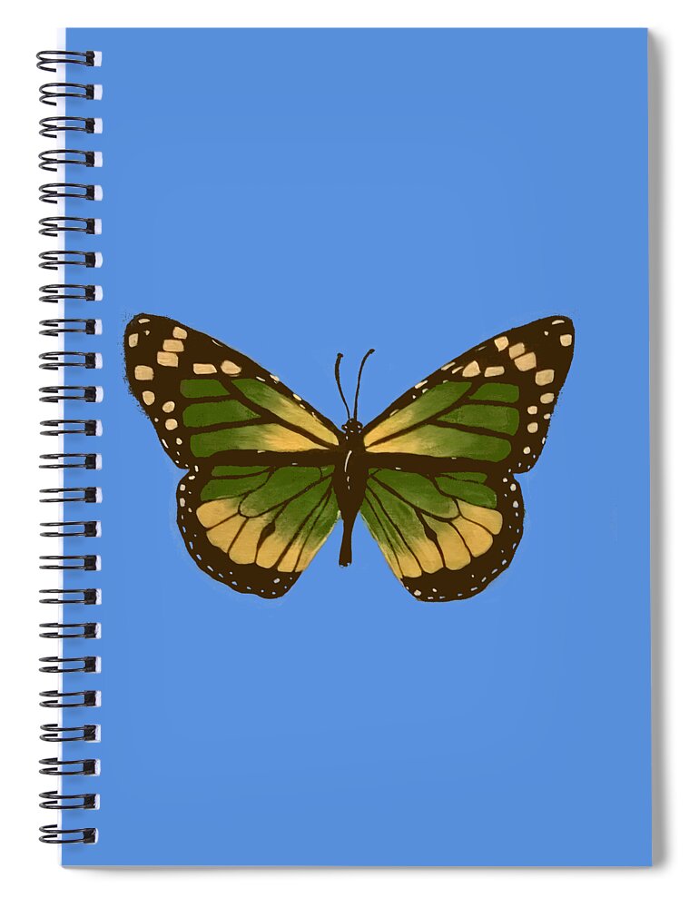 Butterfly Spiral Notebook featuring the painting Grandma's Butterfly by Eseret Art