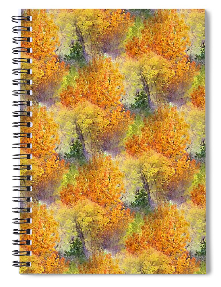 Seasonal. Autumn Spiral Notebook featuring the mixed media Autumn blaze by Shelli Fitzpatrick