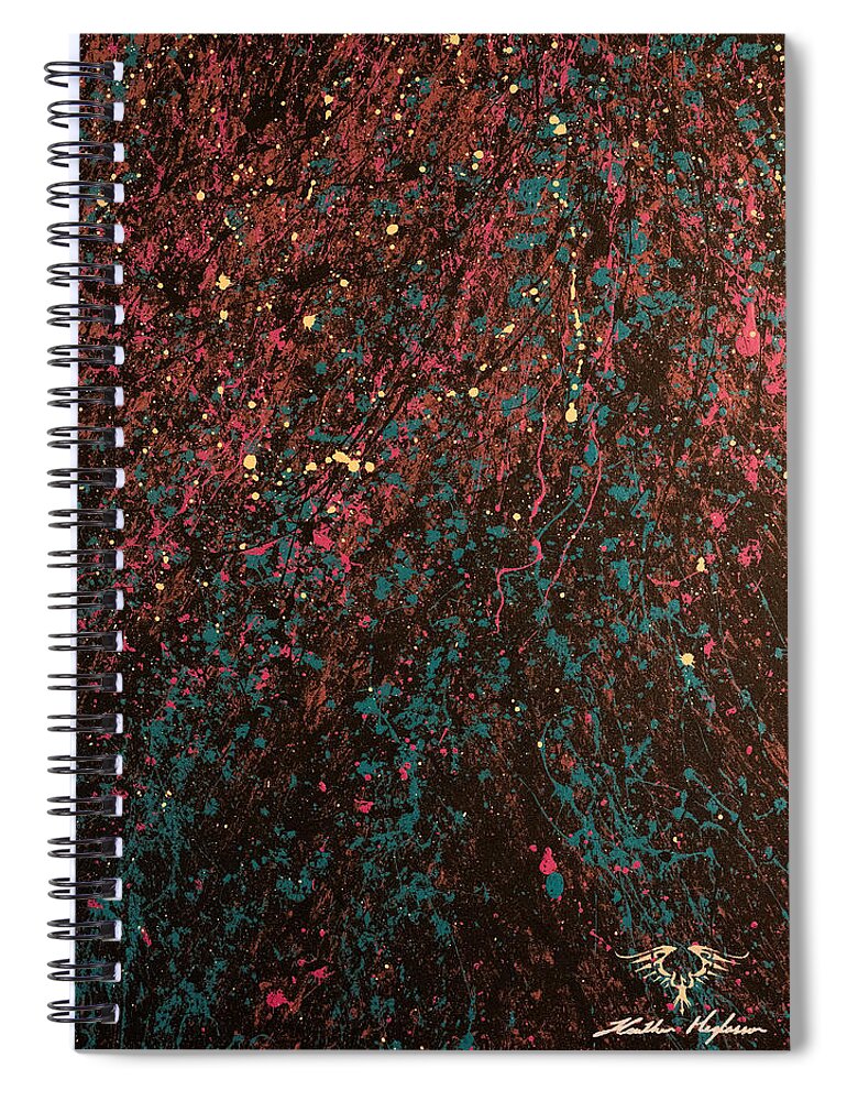 Abstract Spiral Notebook featuring the painting Ecstasy by Heather Meglasson Impact Artist