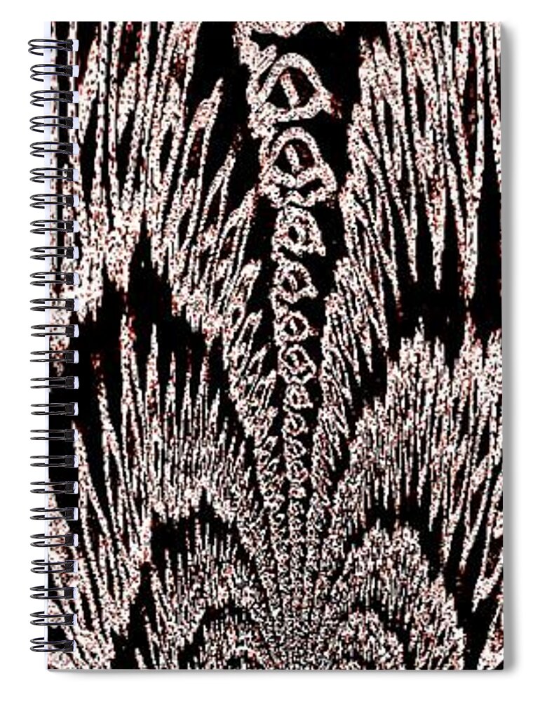 Static Spiral Notebook featuring the digital art Static Explosion by Kari Myres
