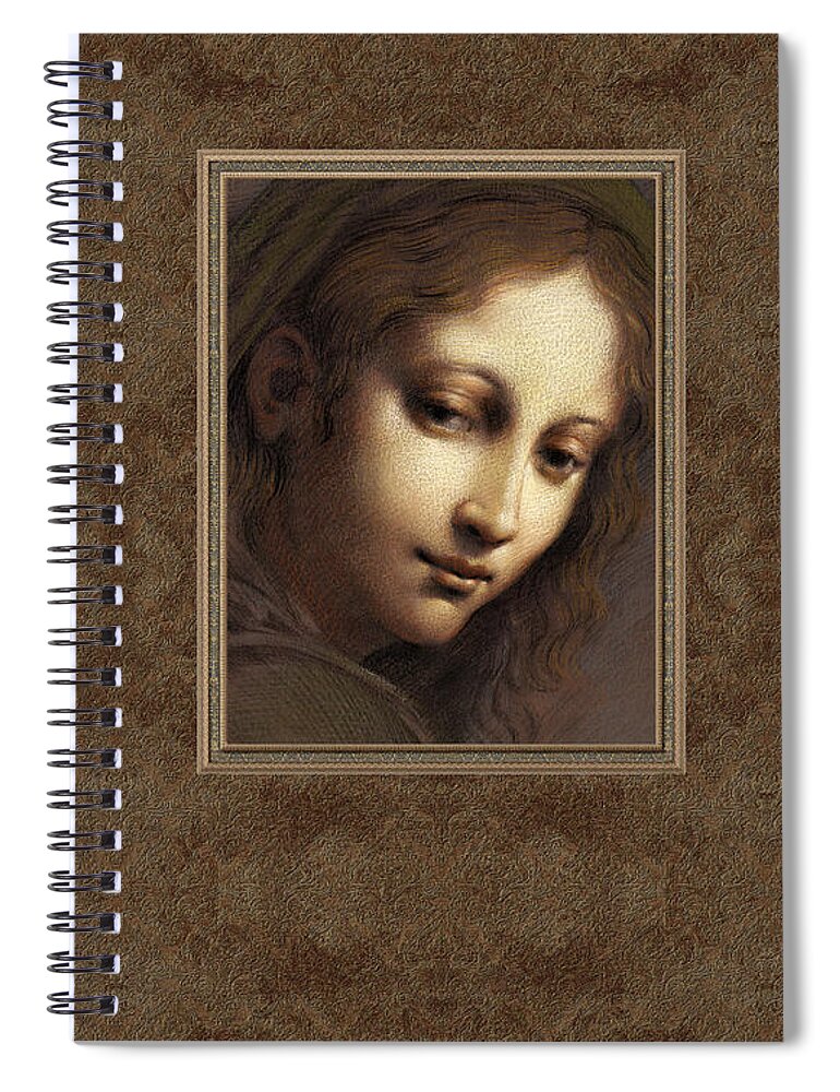 Madonna Spiral Notebook featuring the pastel Madonna Study by Kurt Wenner