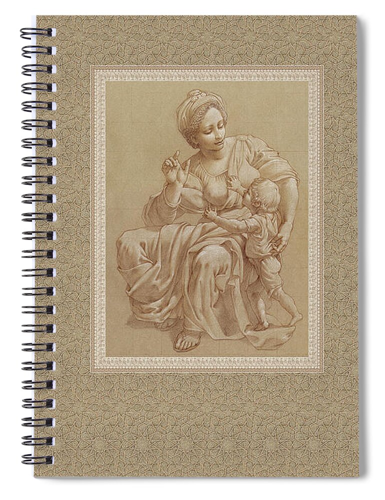 Madonna Spiral Notebook featuring the painting Madonna and Child by Kurt Wenner