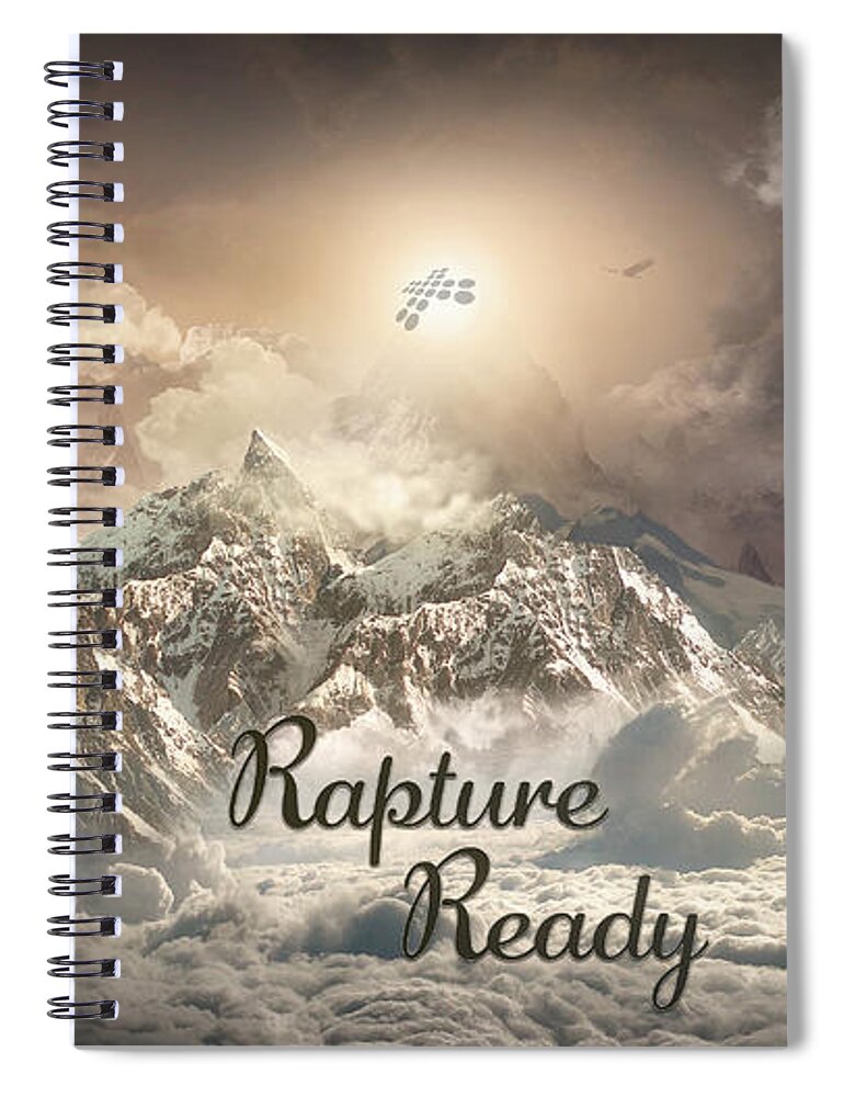  Spiral Notebook featuring the digital art Rapture Ready by Jorge Figueiredo