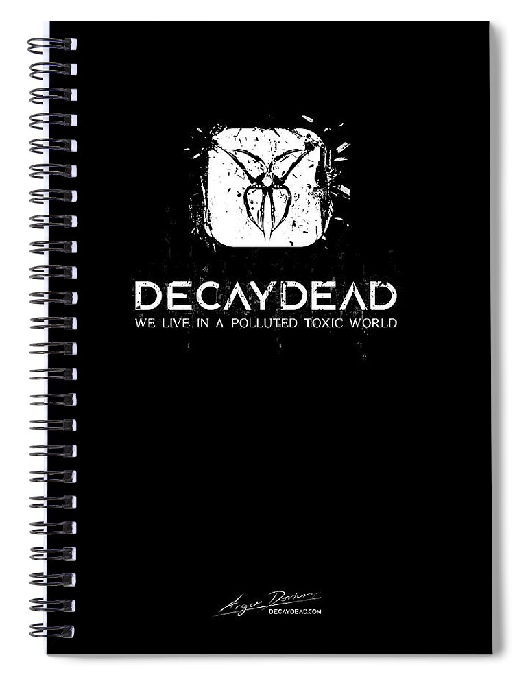 Logotype Spiral Notebook featuring the digital art Decaydead by Argus Dorian