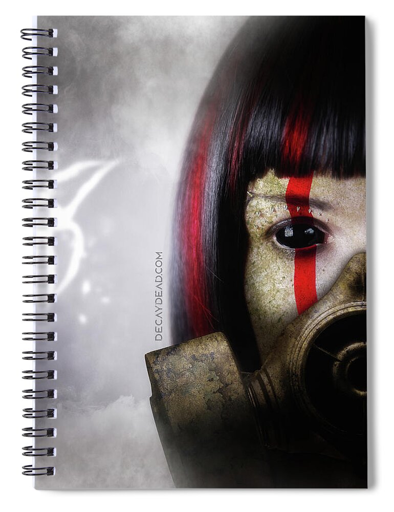 Cyber Punk Future Spiral Notebook featuring the digital art Empty Souls by Argus Dorian