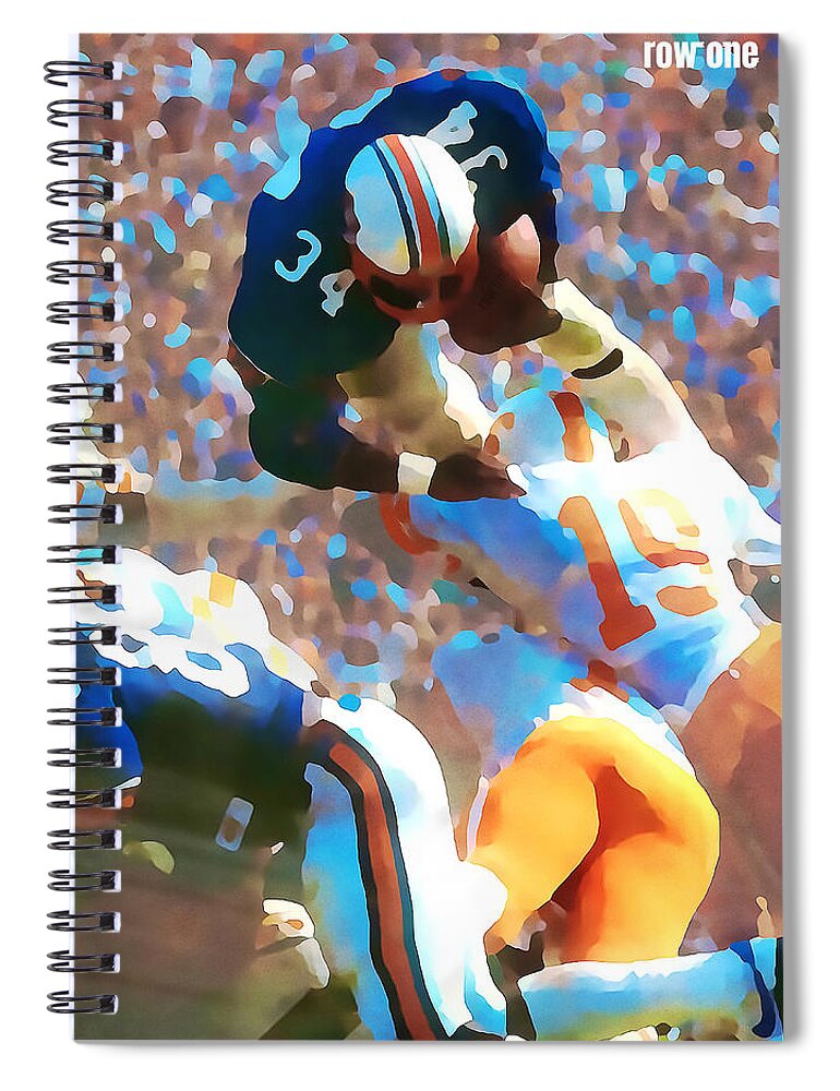 Auburn Spiral Notebook featuring the mixed media Touchdown Auburn by Row One Brand