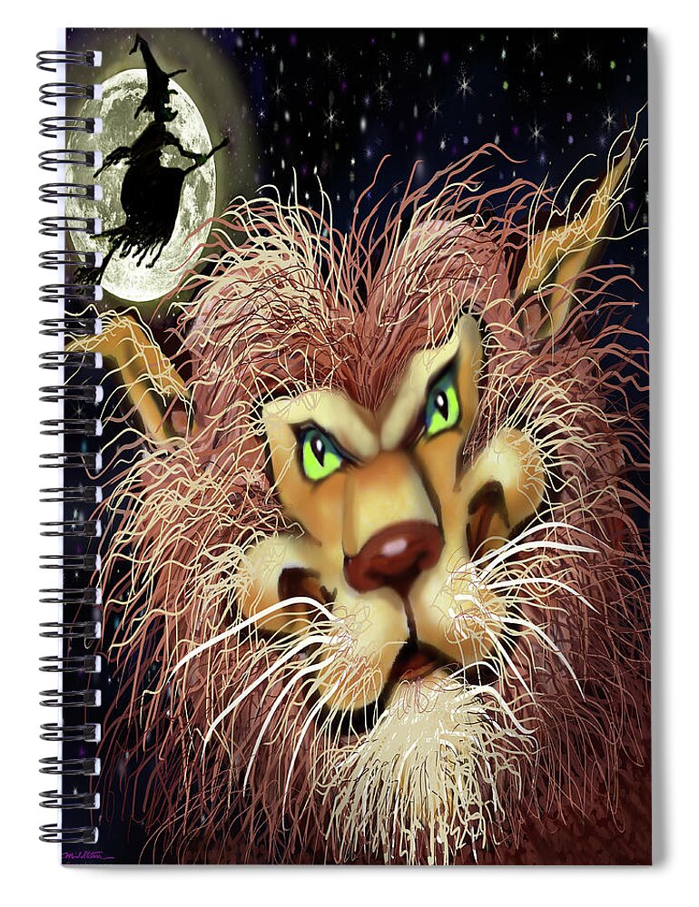 Werewolf Spiral Notebook featuring the digital art Werewolf by Kevin Middleton