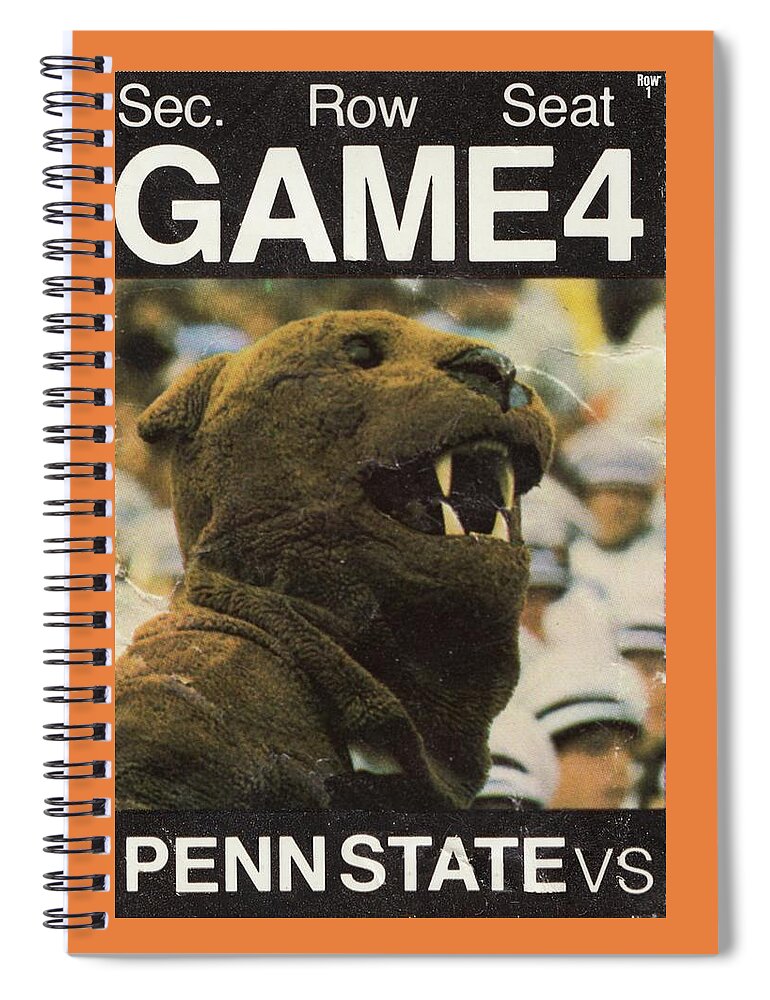 Penn State Spiral Notebook featuring the mixed media 1982 Penn State vs. Nebraska by Row One Brand