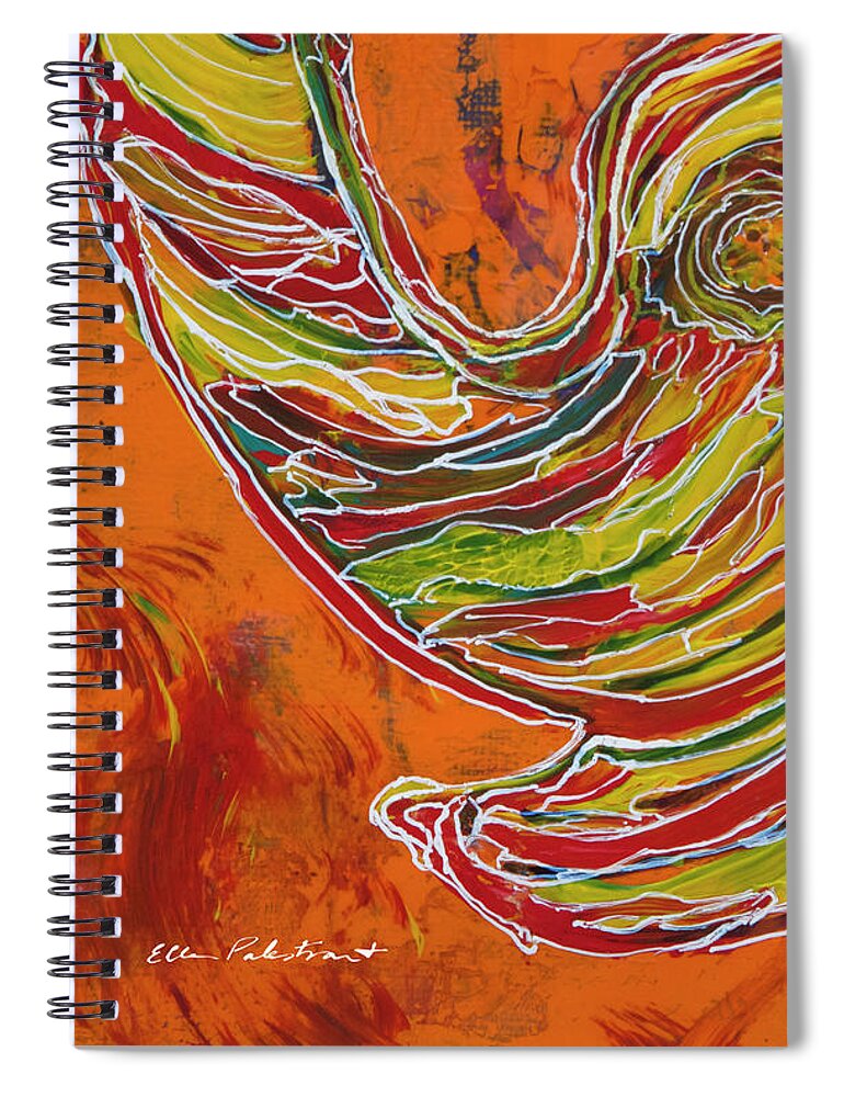Ellen Palestrant Spiral Notebook featuring the painting The Ellipop by Ellen Palestrant