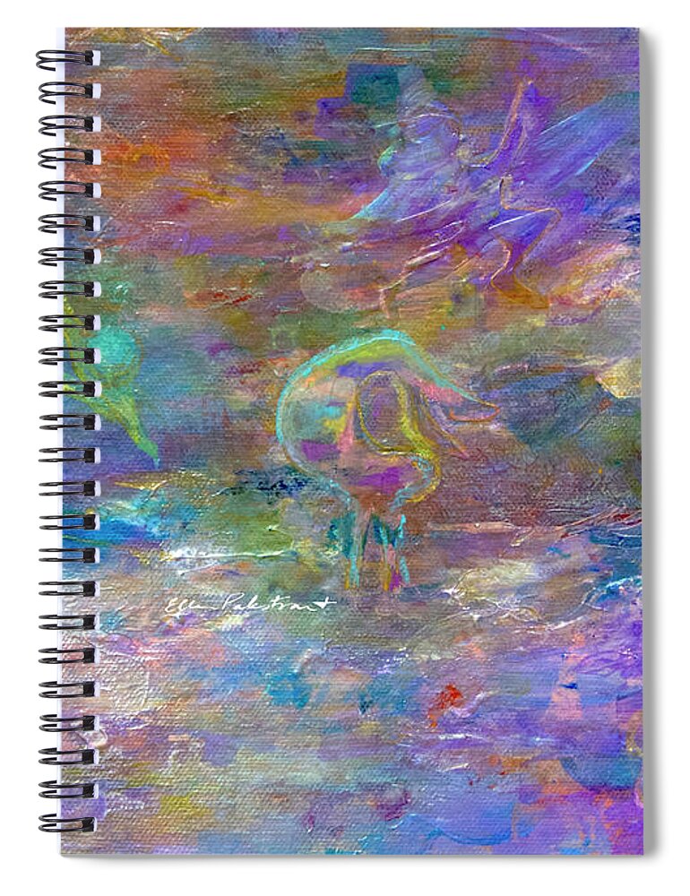 Wall Art Spiral Notebook featuring the painting The Never-End by Ellen Palestrant