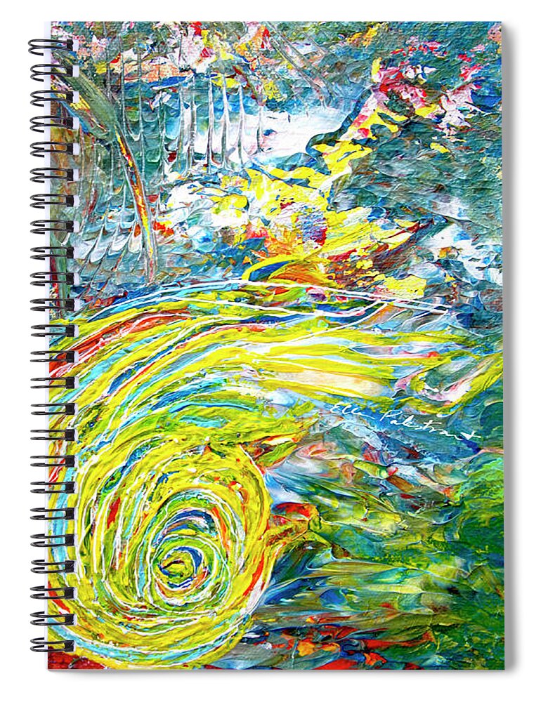 Wall Art Spiral Notebook featuring the painting Creative Vaulting and Somersaulting by Ellen Palestrant