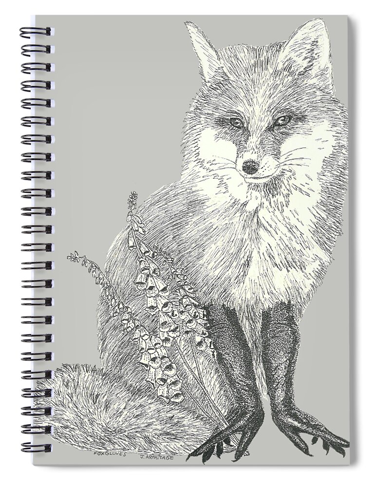 Sleeping Mystic Fox - Adult Coloring Book Style Spiral Notebook for Sale  by conscript