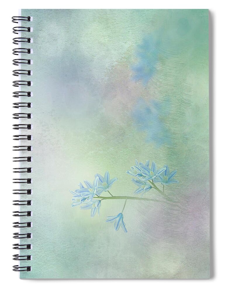 Spring Flowers Spiral Notebook featuring the photograph Spring Scilla - White Squill by Patti Deters