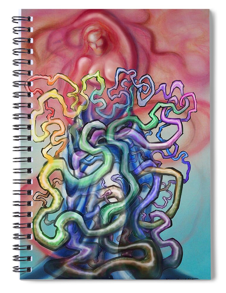 Unrestrained Spiral Notebook featuring the digital art Unrestrained by Kevin Middleton