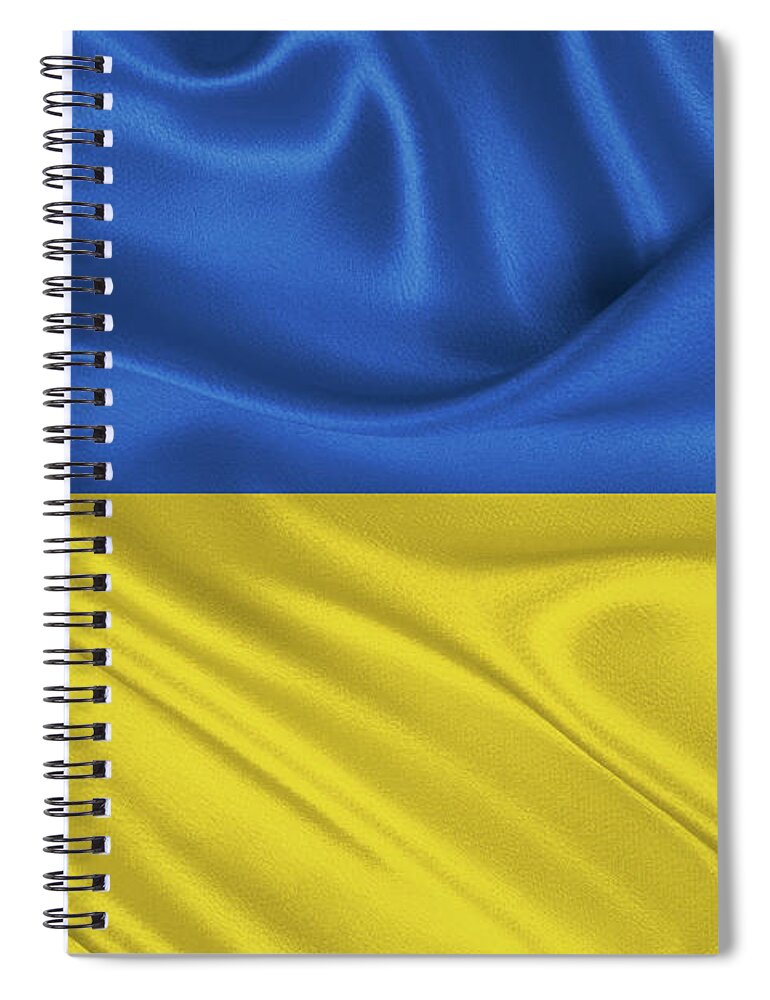 World Heraldry By Serge Averbukh Spiral Notebook featuring the digital art Ukrainian National Flag - Prapor Ukrainy by Serge Averbukh