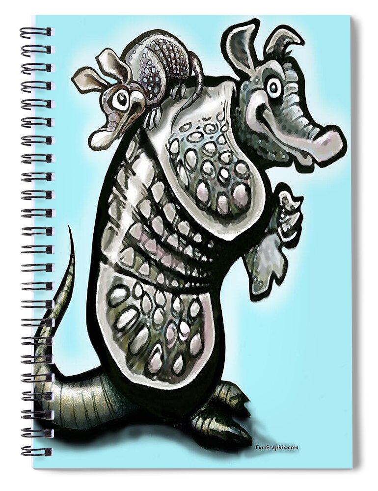 Dad Spiral Notebook featuring the digital art Daddy Dillo by Kevin Middleton