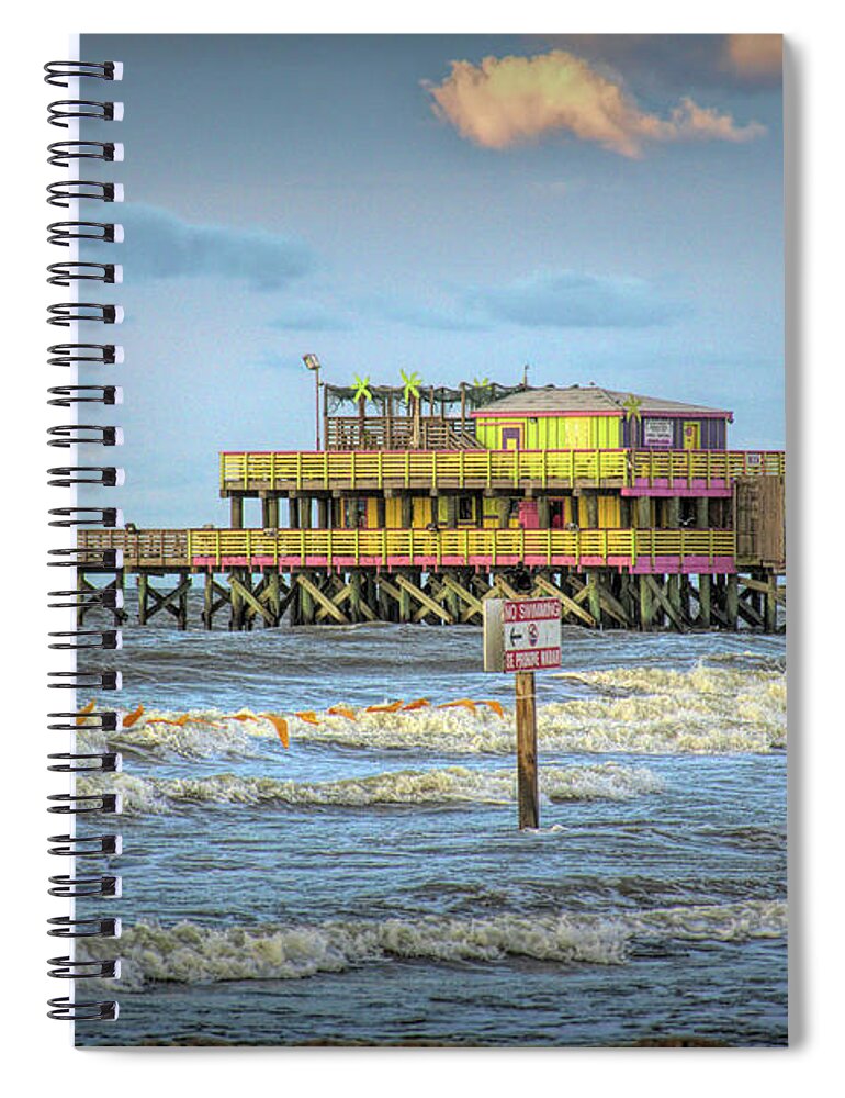 Landscape Spiral Notebook featuring the photograph As The Waves Come In by Diana Mary Sharpton