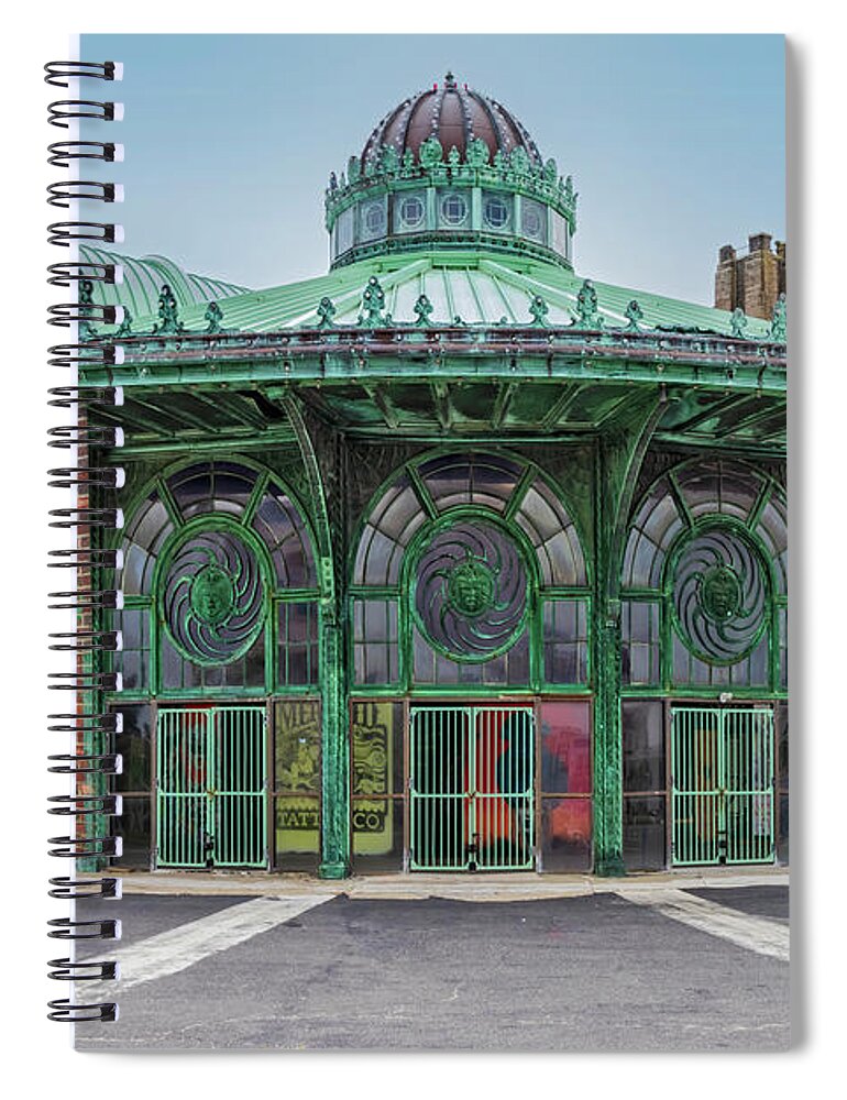 Asbury Park Spiral Notebook featuring the photograph Asbury Park Carousel NJ by Susan Candelario
