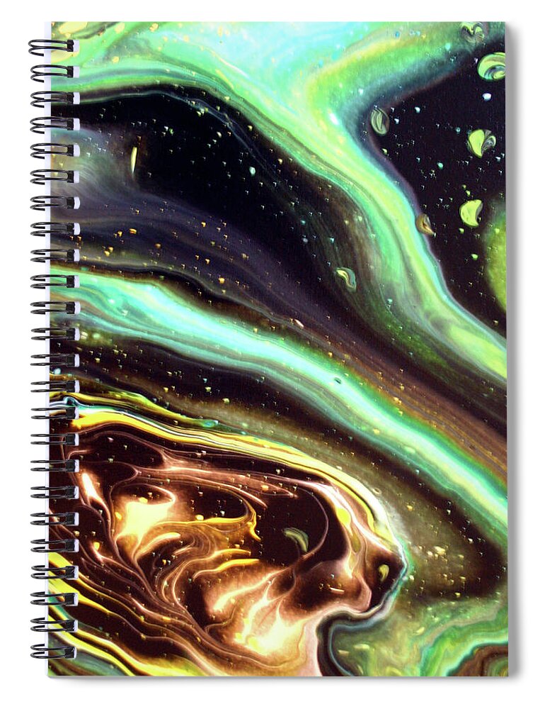 Alternative Realities Spiral Notebook featuring the painting Ascension GH1 #1 by Diane Goble