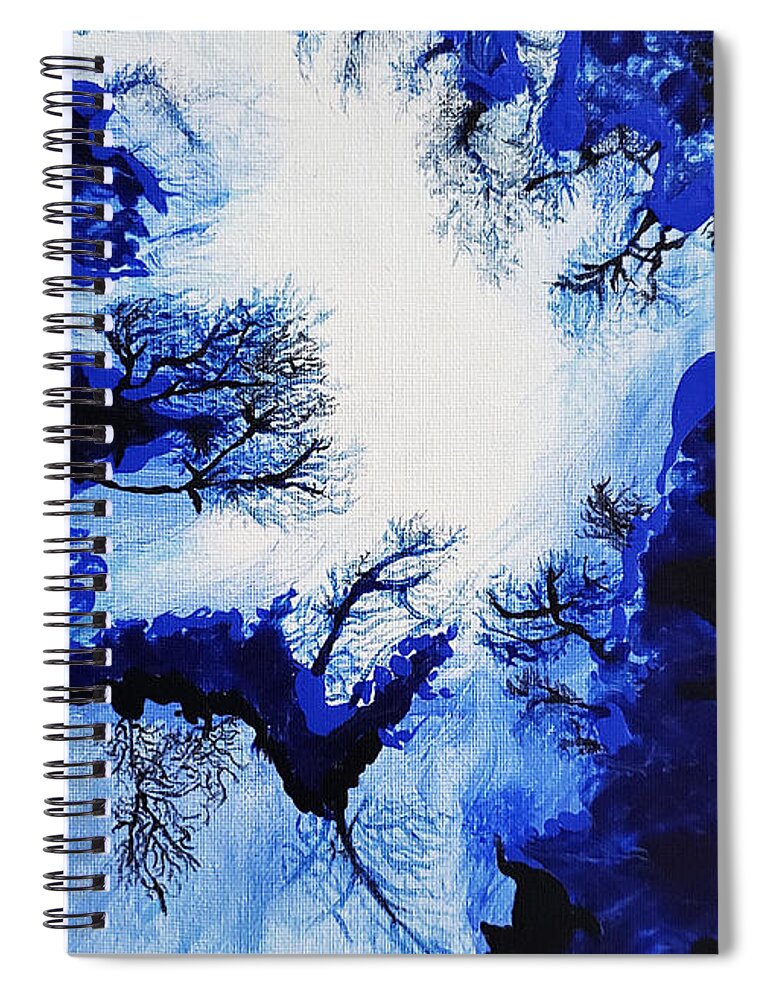 Abstract Spiral Notebook featuring the painting Ascent by Christine Bolden