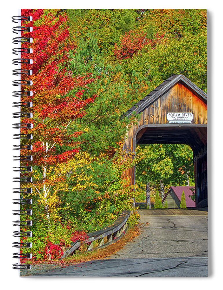Ashland Covered Bridge Spiral Notebook featuring the photograph Ashland Covered Bridge by Juergen Roth