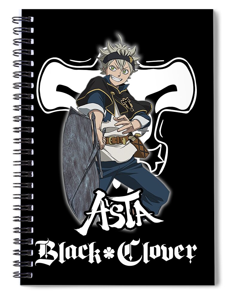 Asta Black Clover Anime Spiral Notebook by Anime Art - Fine Art