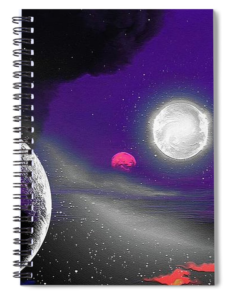 Abstract Spiral Notebook featuring the digital art Astral Visions by Don White Artdreamer