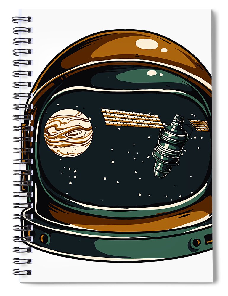 Spaceman Spiral Notebook featuring the digital art Astronaut by Jacob Zelazny