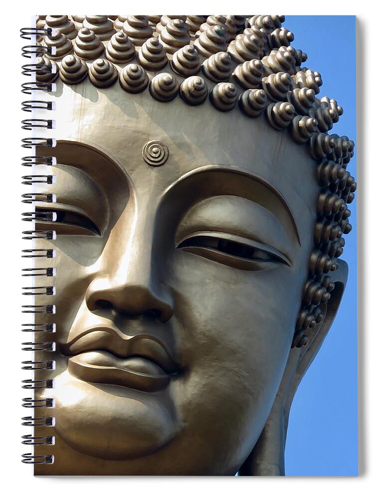 Buddha Spiral Notebook featuring the photograph At Peace by Kerry Obrist