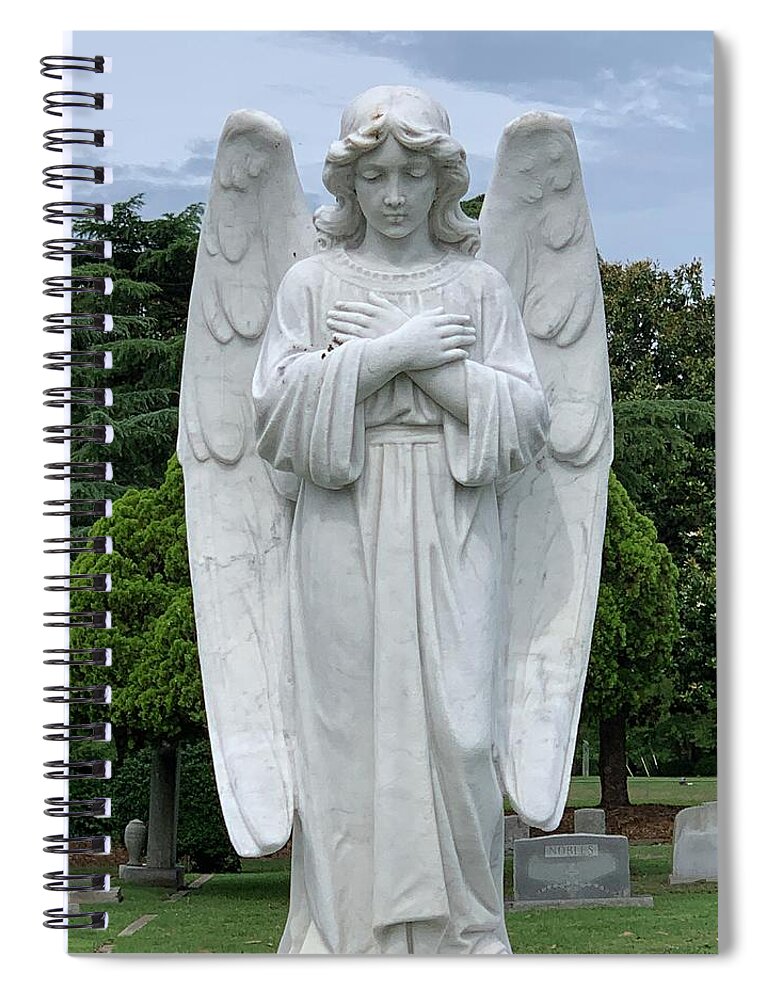 Angel Spiral Notebook featuring the photograph At Peace by Lee Darnell