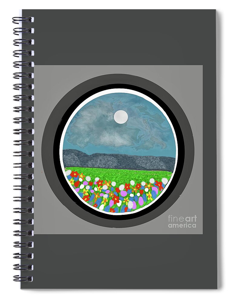 At The End Of The Day Spiral Notebook featuring the digital art At the end of the day by Elaine Rose Hayward
