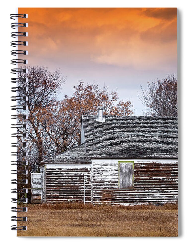Festblues Spiral Notebook featuring the photograph At the end of Time by Nina Stavlund