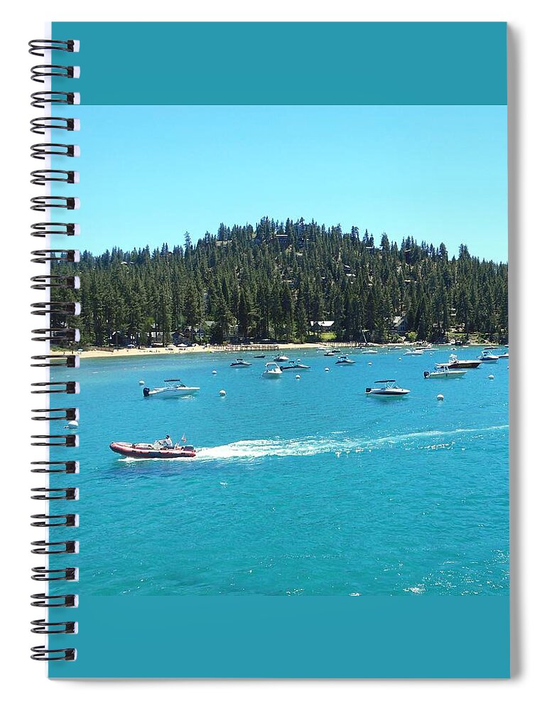 Lake Spiral Notebook featuring the photograph At the Lake #1 by Dietmar Scherf