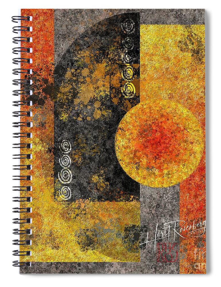 Abstract Spiral Notebook featuring the painting At The Zenith Of Its Power by Horst Rosenberger
