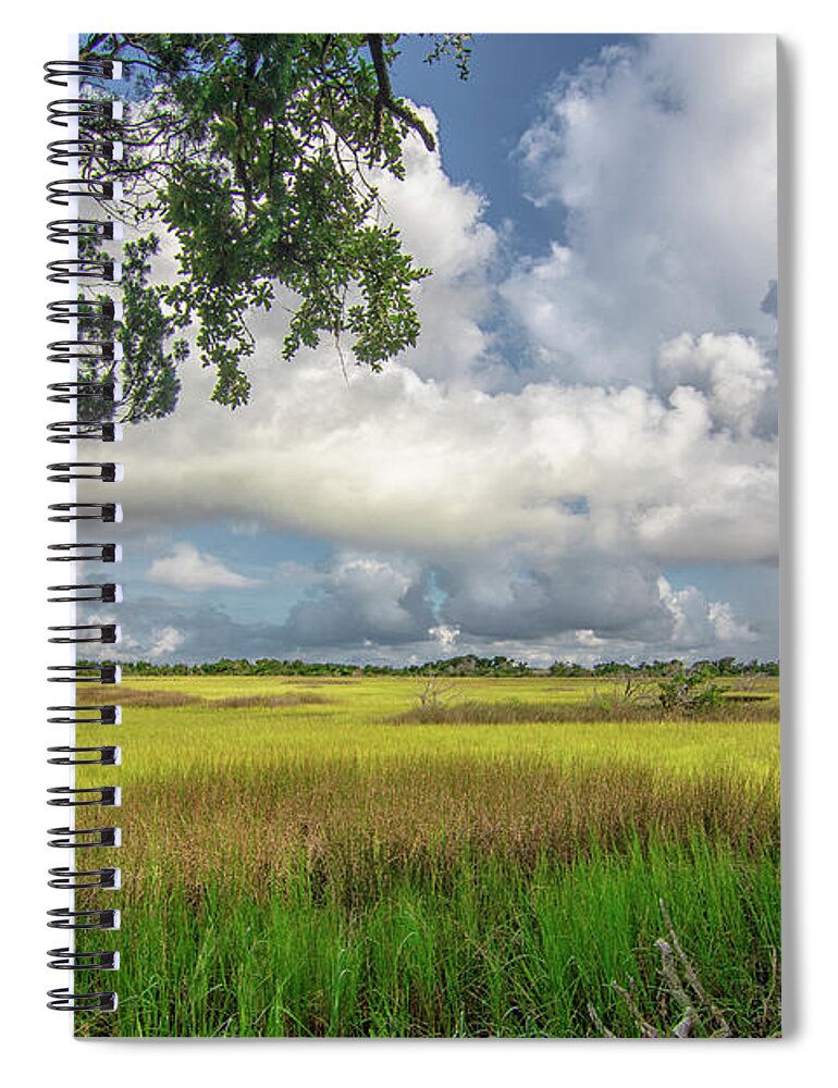 Wetlands Spiral Notebook featuring the photograph Atlantic Beach Wetlands - Fort Macon State Park by Bob Decker