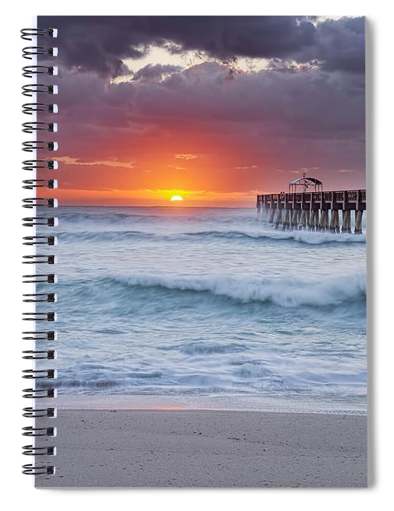 Atlantic Spiral Notebook featuring the photograph Atlantic Dawn by Zev Steinhardt