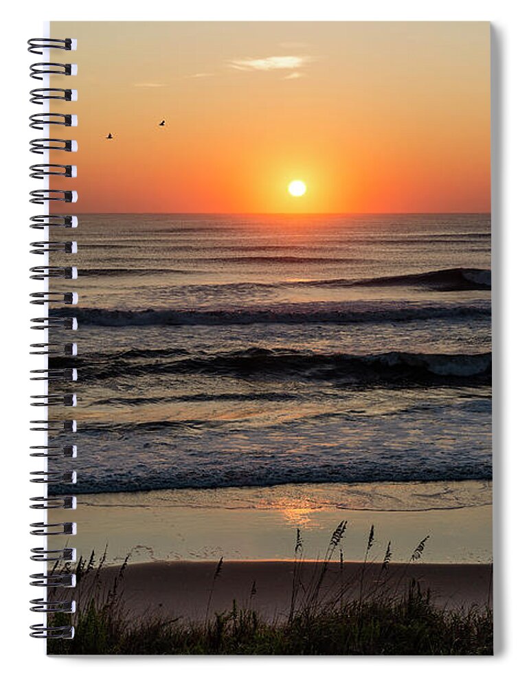 North Carolina Spiral Notebook featuring the photograph Atlantic Sunrise by Erin Marie Davis