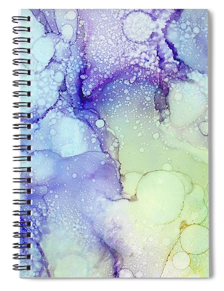 Atlantis Spiral Notebook featuring the painting Atlantis 5 by Gail Marten